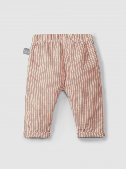 Pull-up pants in striped fabric Pull-up pants in striped fabric