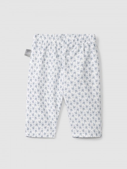 Floral pull-up pants with rickrack detail Floral pull-up pants with rickrack detail