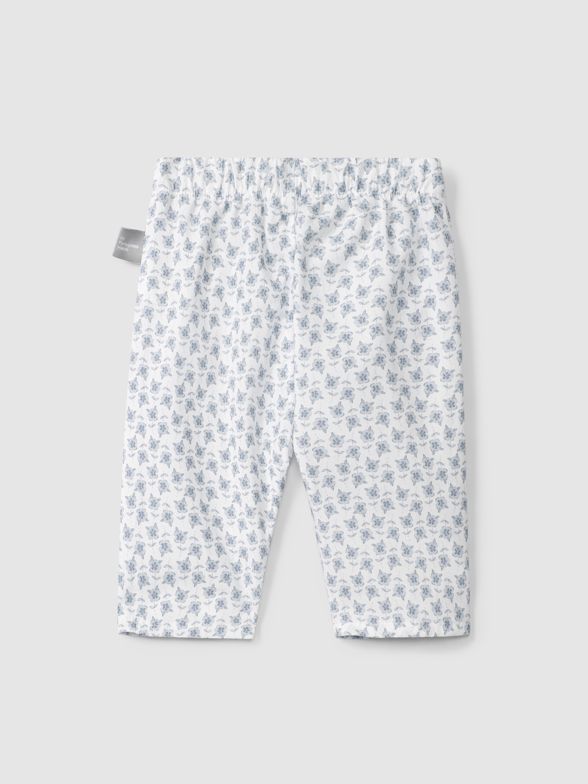 Floral pull-up pants with rickrack detail