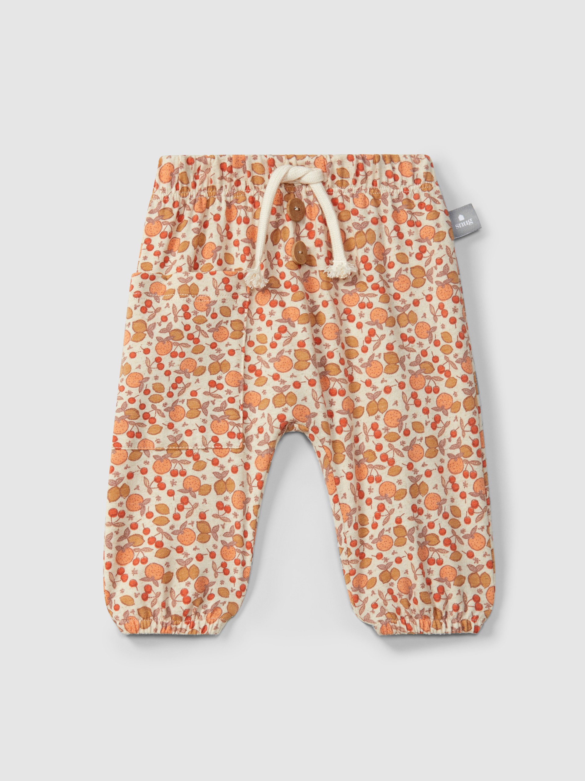 Pull-up pants in printed jersey