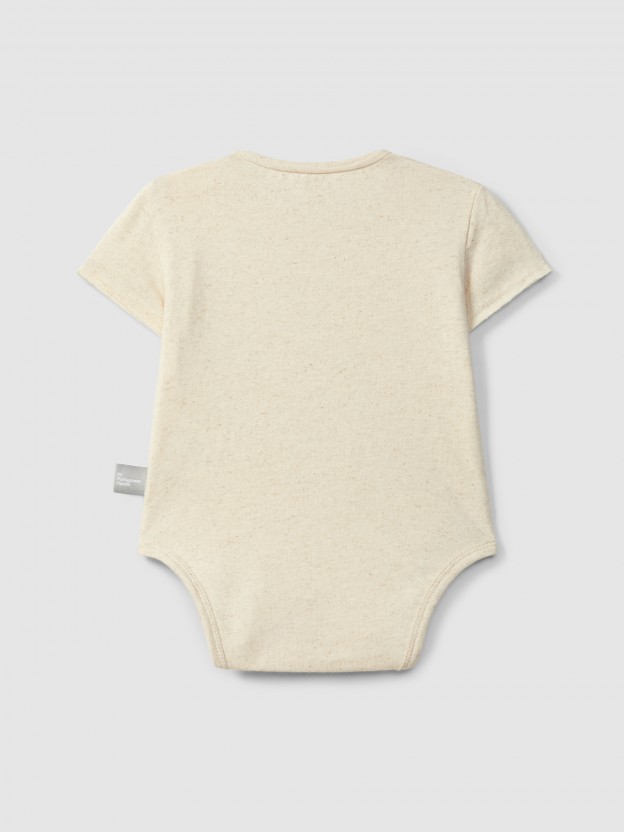 Bodysuit without collar with pocket