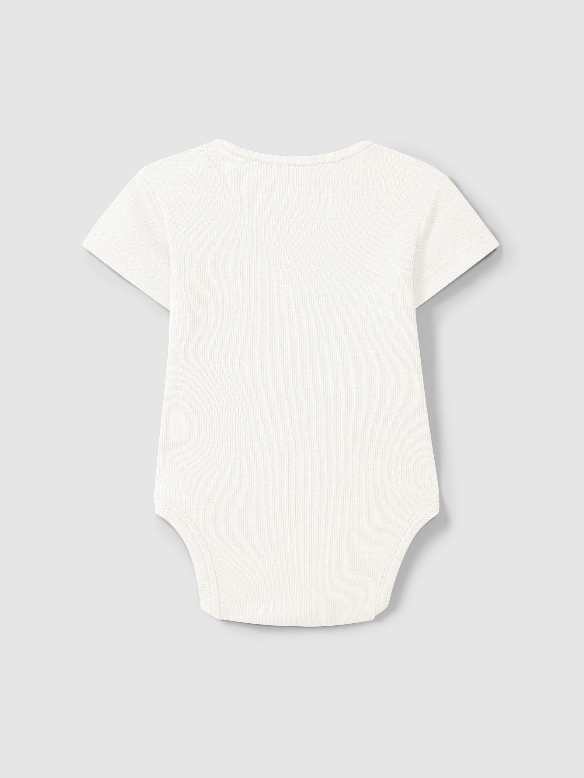 Bodysuit in ribbed jersey collarless