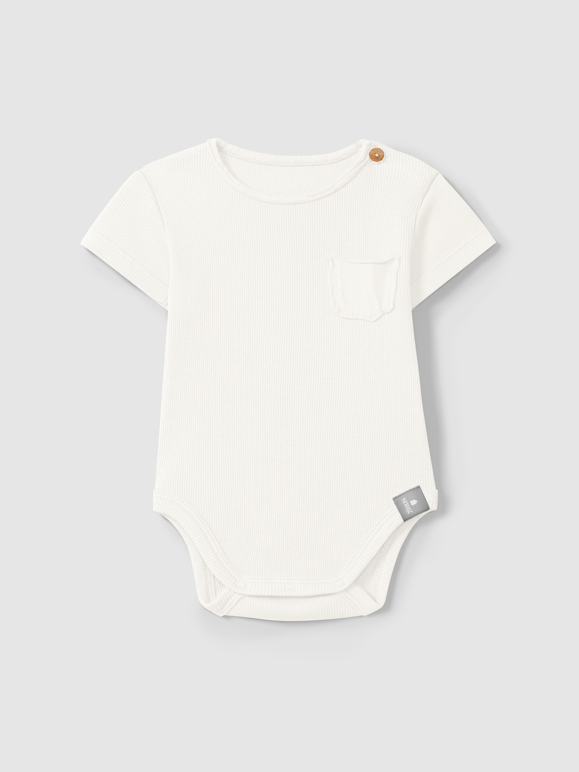 Bodysuit in ribbed jersey collarless