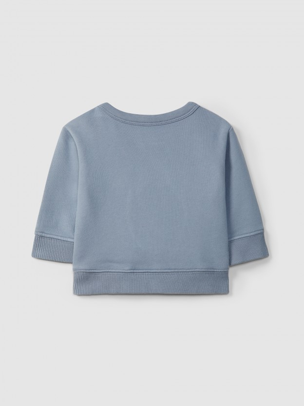 Plush sweatshirt with embroidery