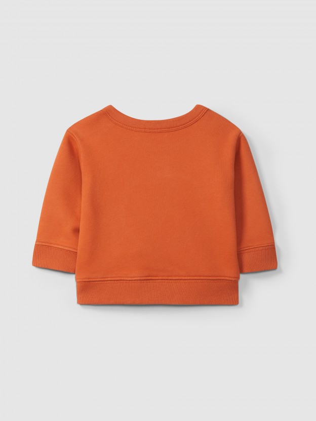 Plush sweatshirt with embroidery