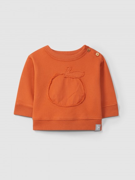 Plush sweatshirt with embroidery
