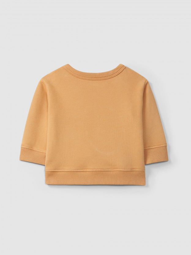 Plush sweatshirt with embroidery