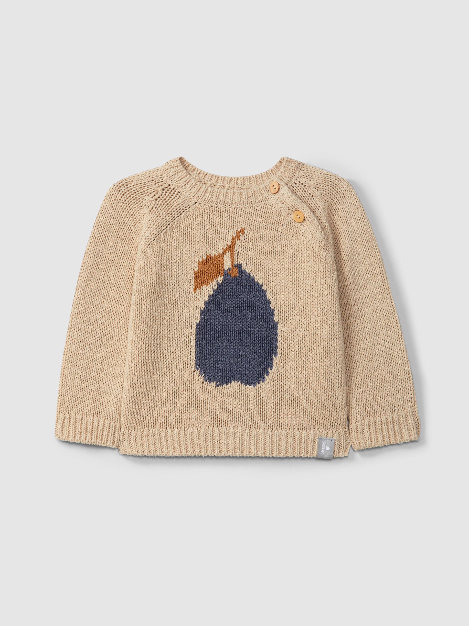 Jacquard round neckline jumper