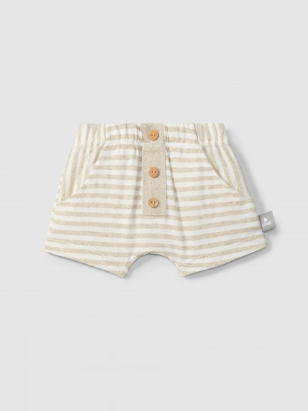 Striped pull-up shorts