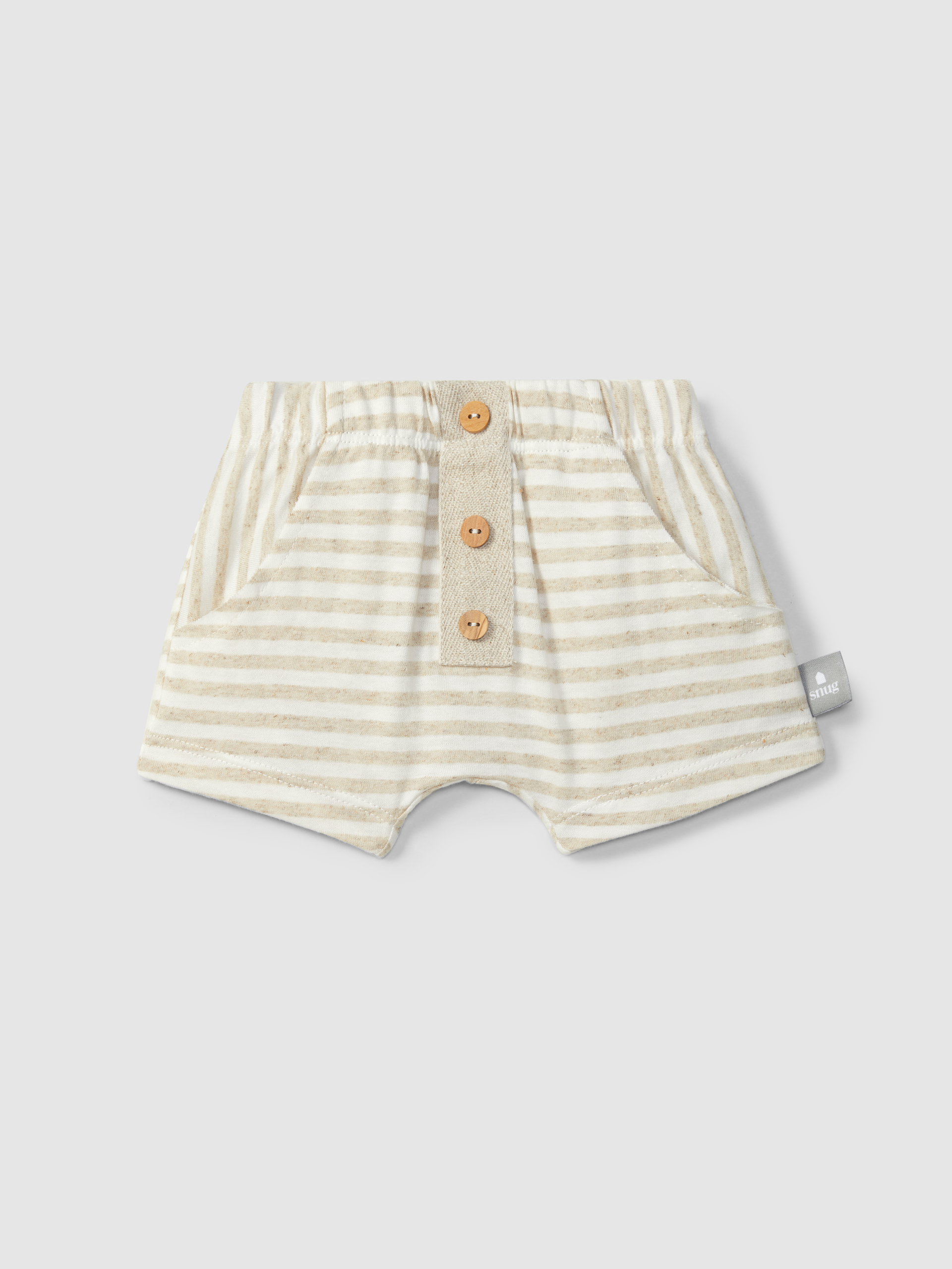 Striped pull-up shorts