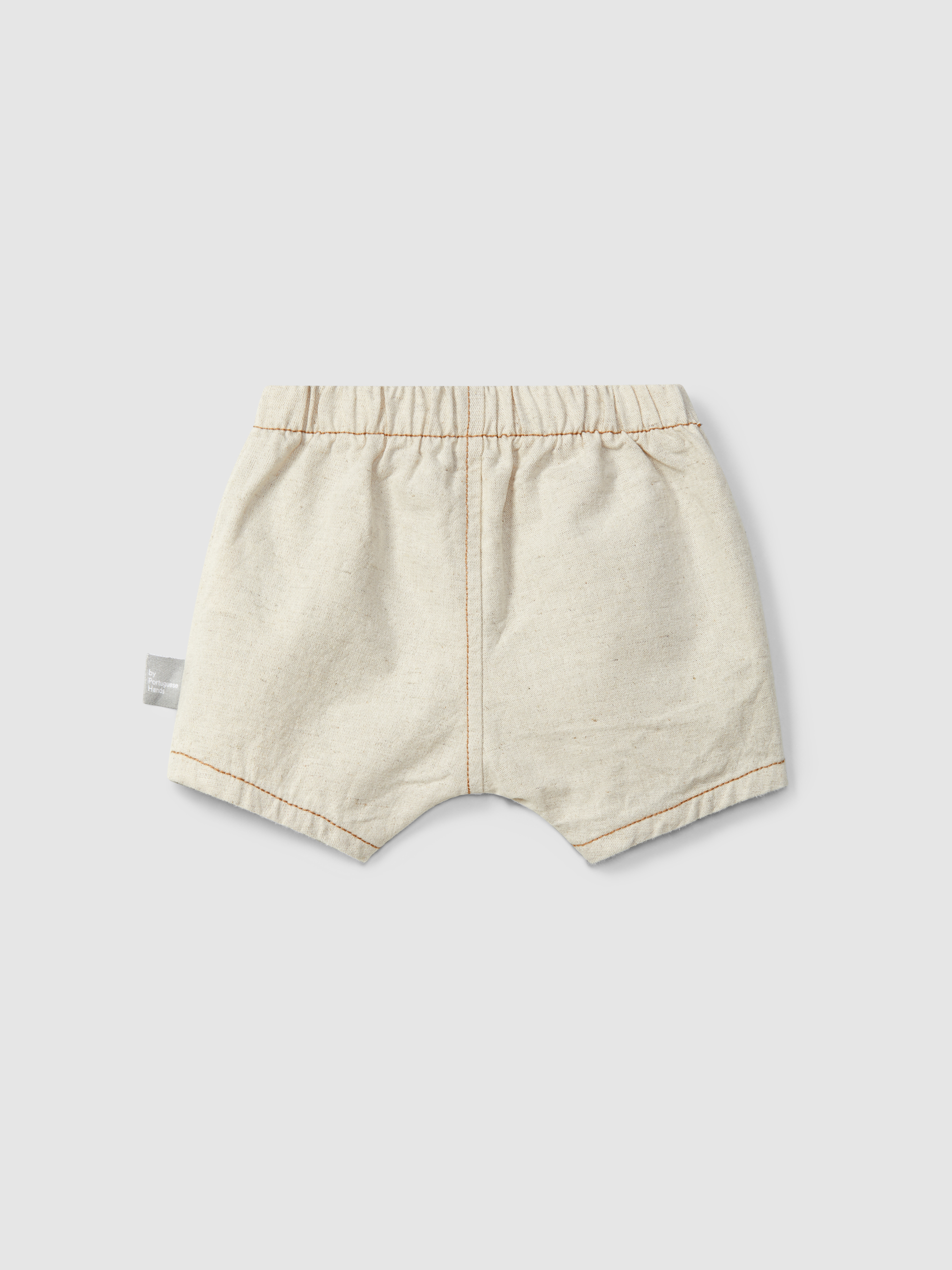 Organic style pull-up shorts with pocket