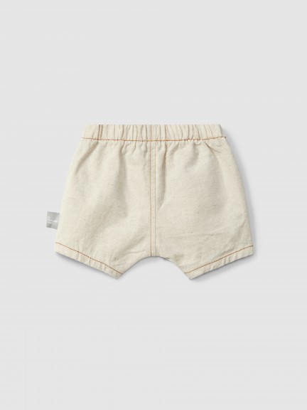 Organic style pull-up shorts with pocket Organic style pull-up shorts with pocket
