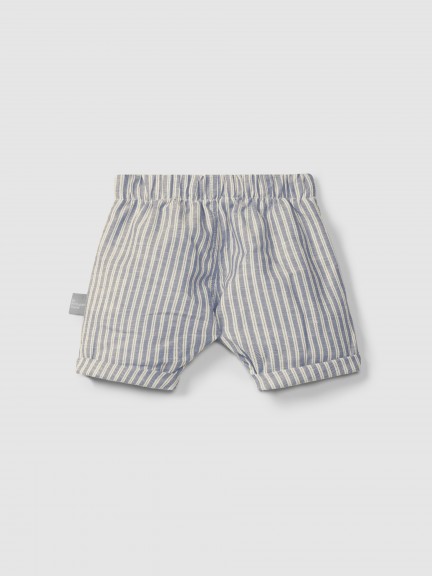 Pull-up shorts in striped fabric Pull-up shorts in striped fabric