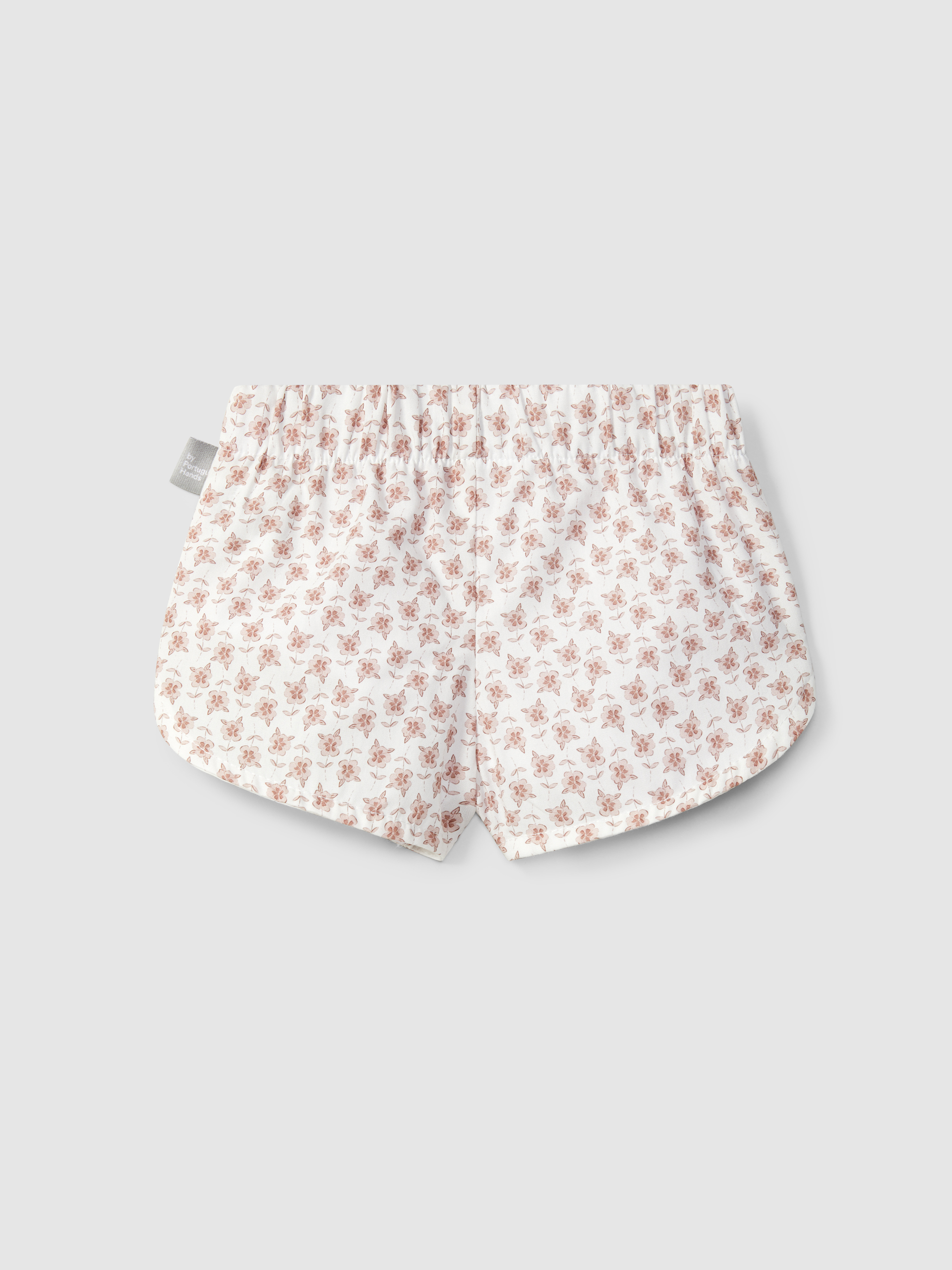 Floral pull-up shorts with rickrack detail