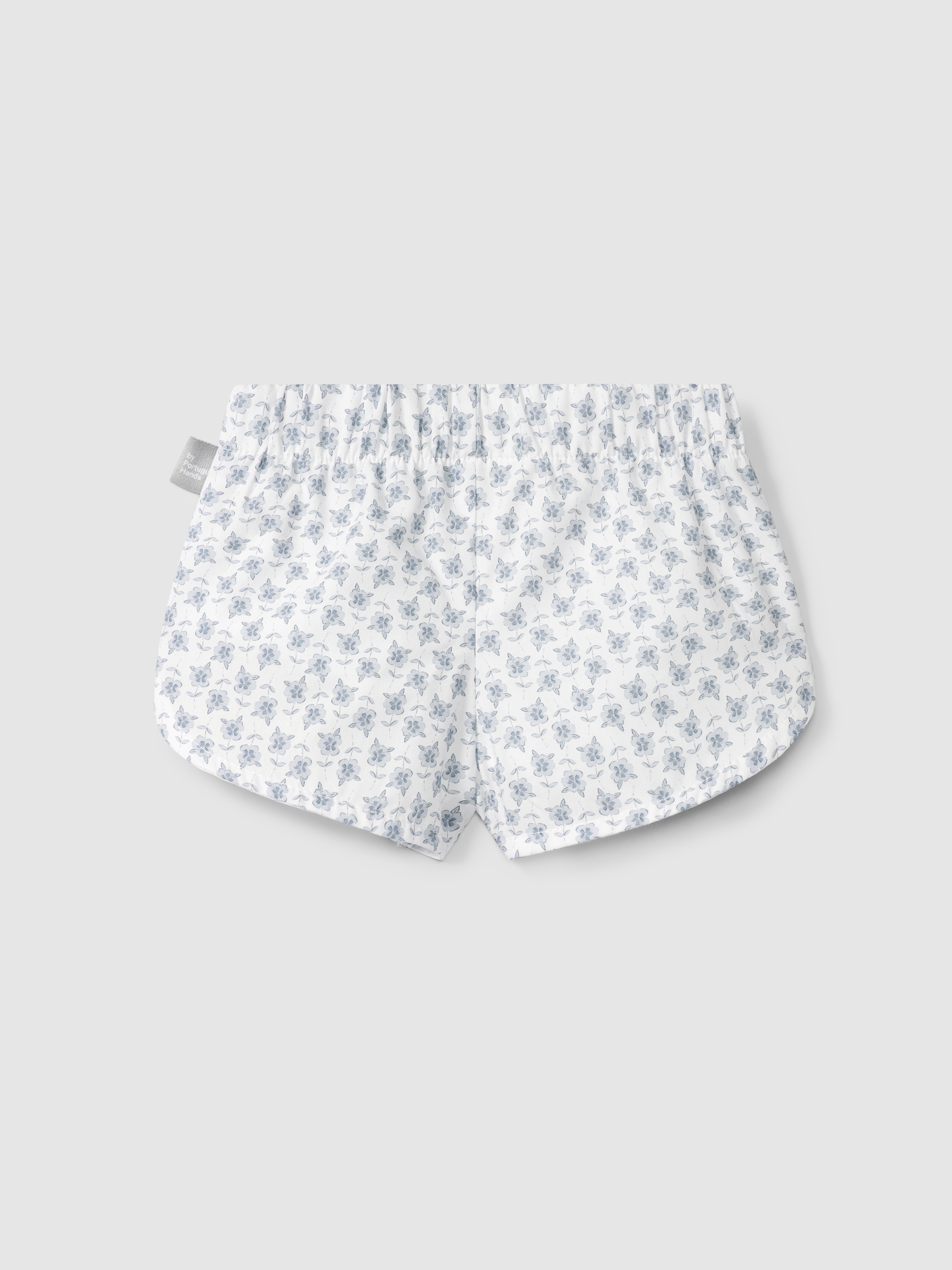 Floral pull-up shorts with rickrack detail
