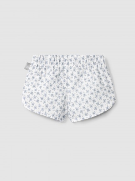 Floral pull-up shorts with rickrack detail Floral pull-up shorts with rickrack detail