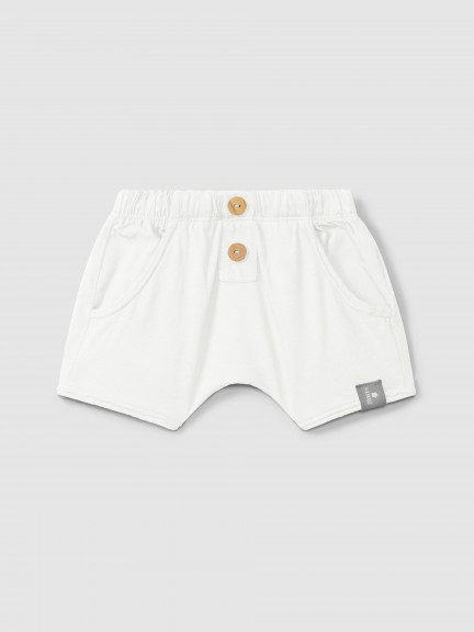 Pull-up shorts in plain jersey