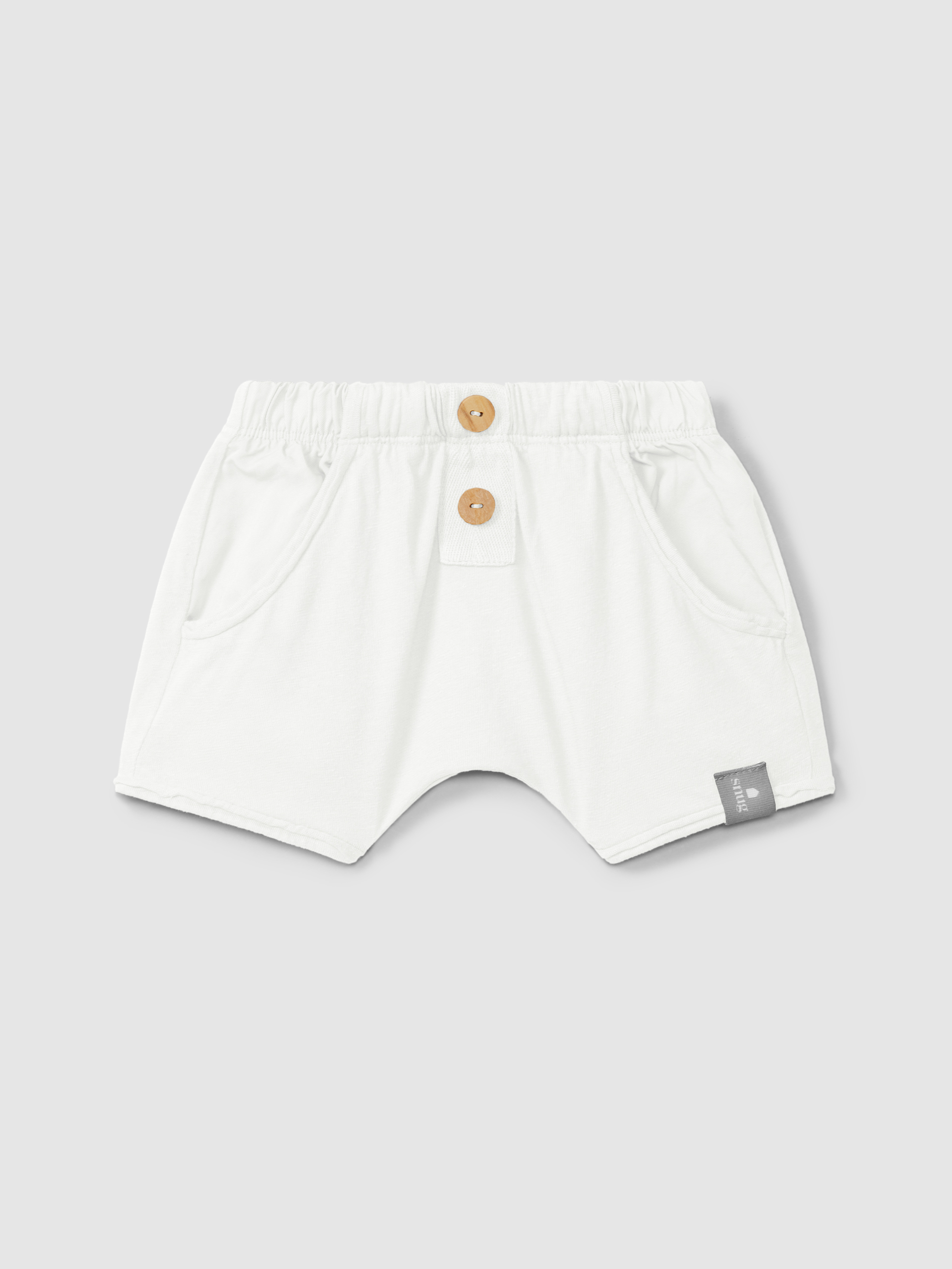 Pull-up shorts in plain jersey