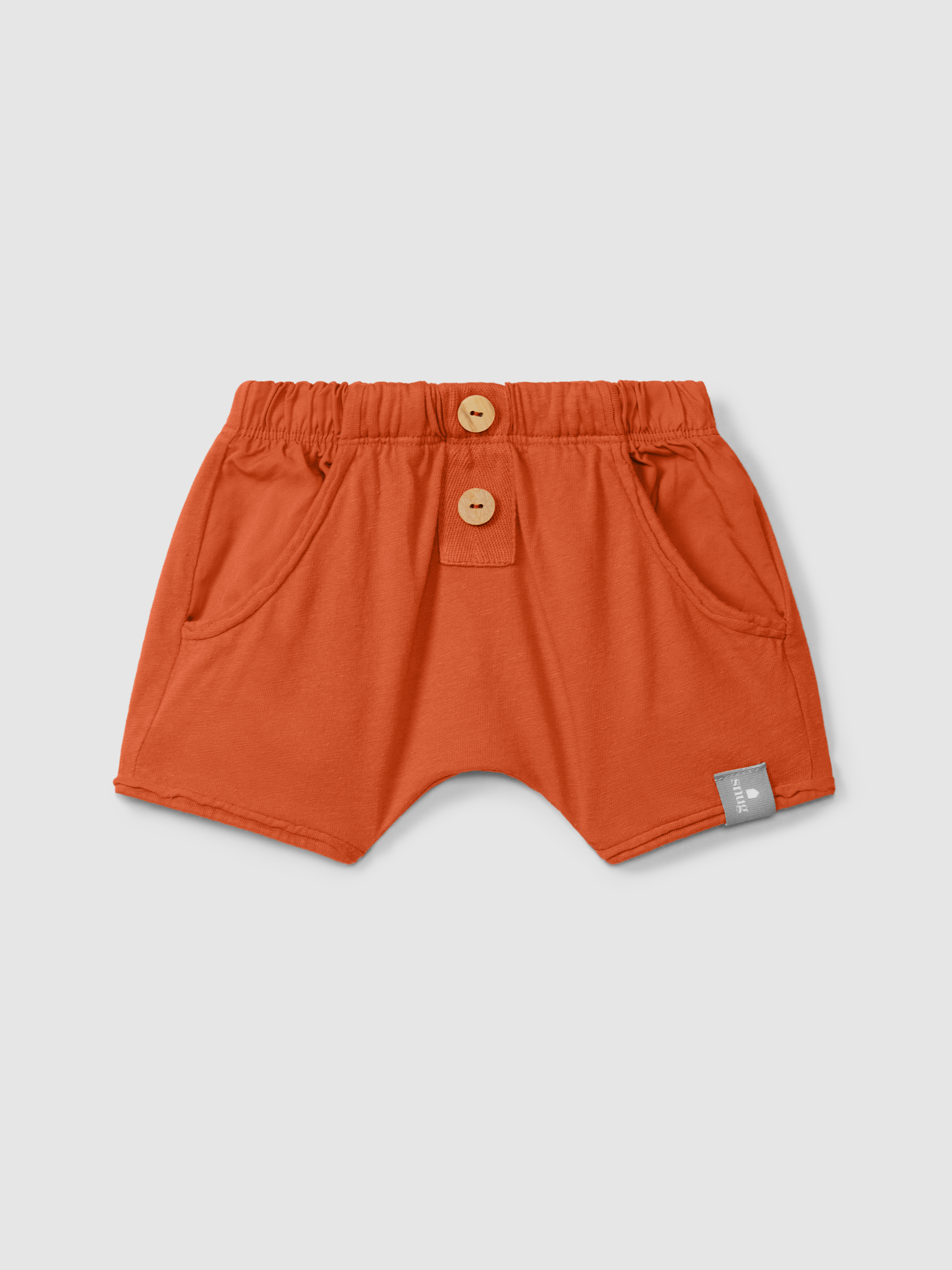 Pull-up shorts in plain jersey