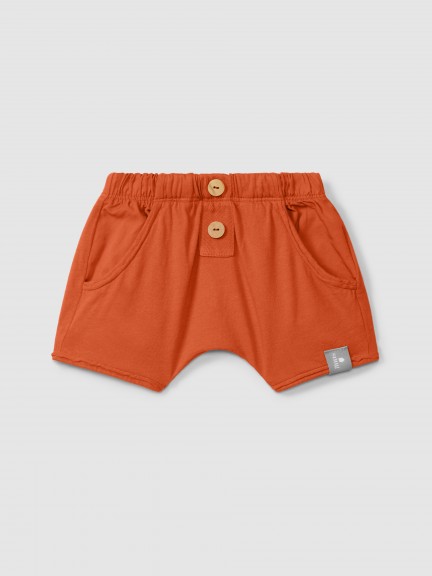 Pull-up shorts in plain jersey