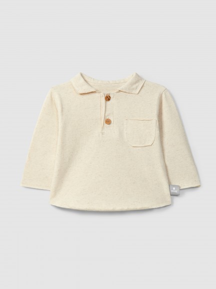 Polo shirt long-sleeves and pocket