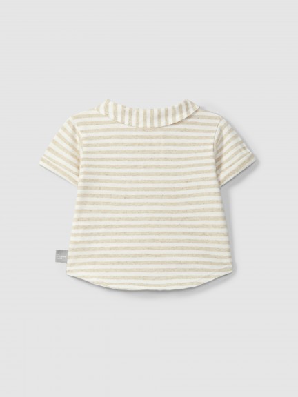 Striped polo shirt with pocket Striped polo shirt with pocket
