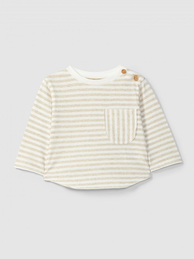 Striped longsleeve with pocket