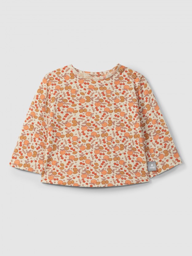 Longsleeve in printed cotton Longsleeve in printed cotton
