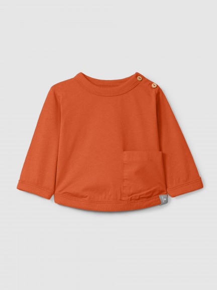 Plain jersey longsleeve with pocket Plain jersey longsleeve with pocket