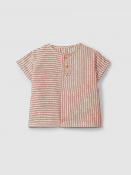 Shirt in striped fabric
