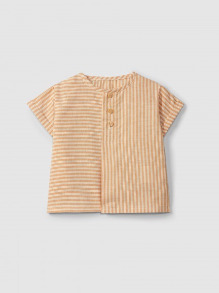 Shirt in striped fabric