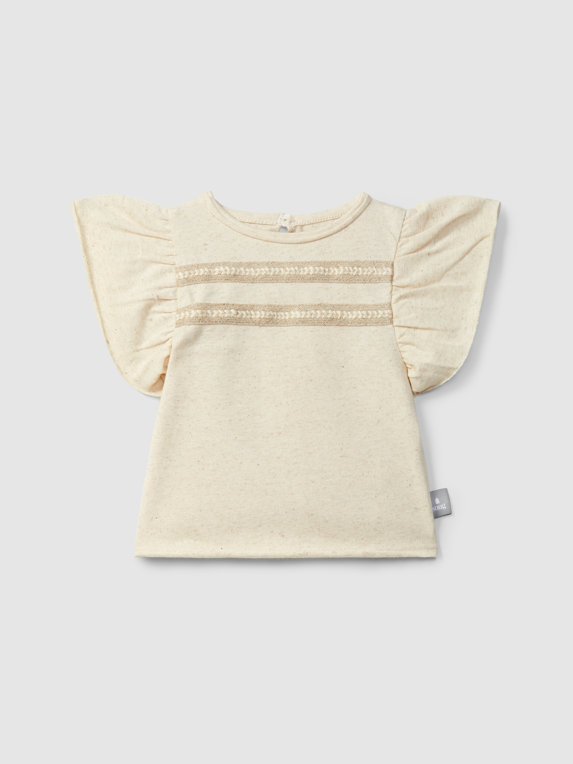 T-shirt with plaited ribbon detail
