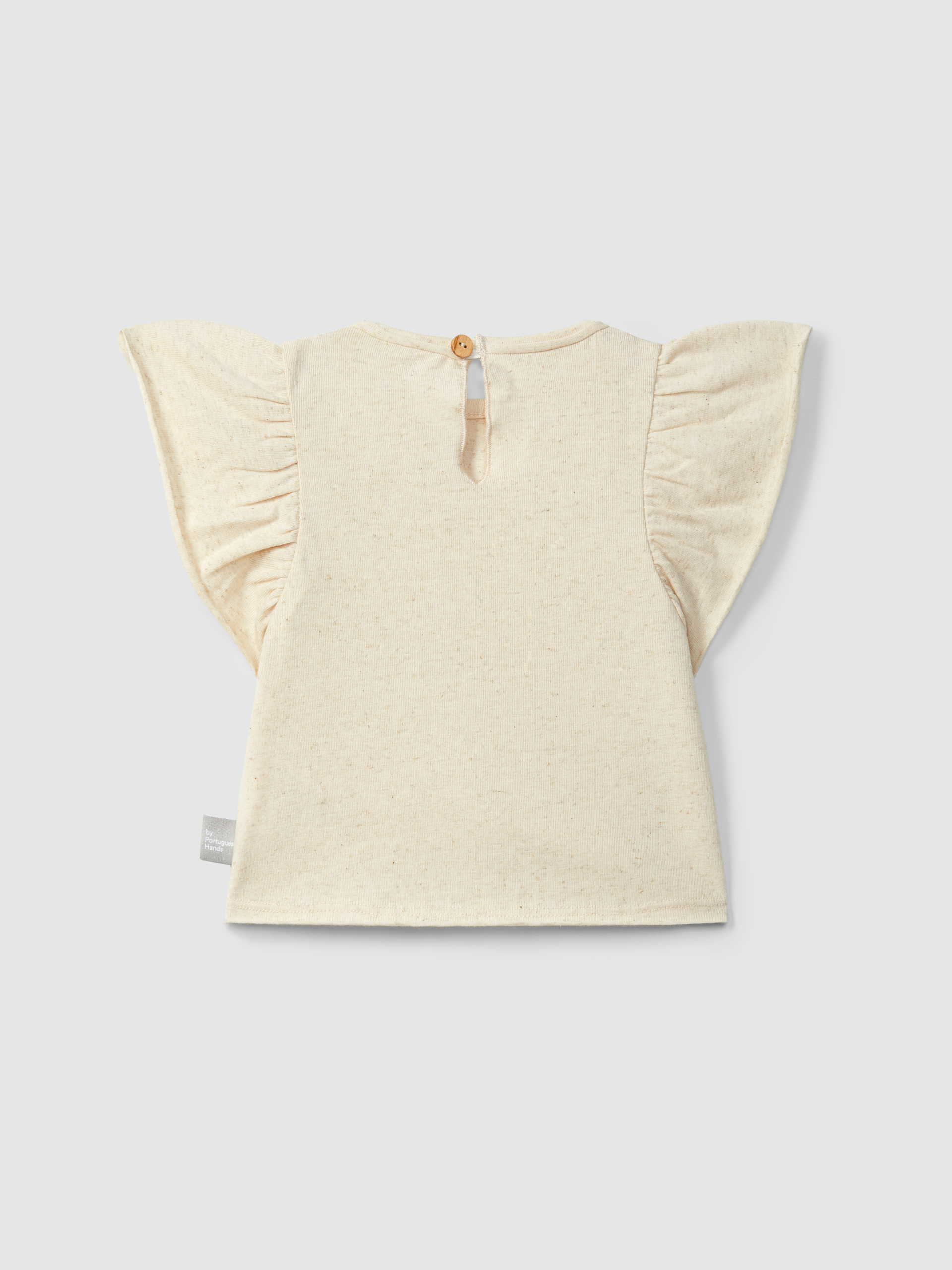 T-shirt with plaited ribbon detail
