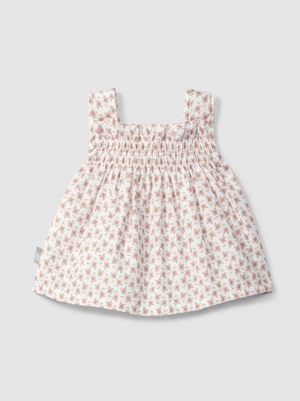 Floral blouse with rickrack detail Floral blouse with rickrack detail