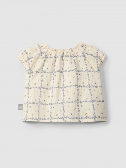 Blouse printed textured cotton Blouse printed textured cotton