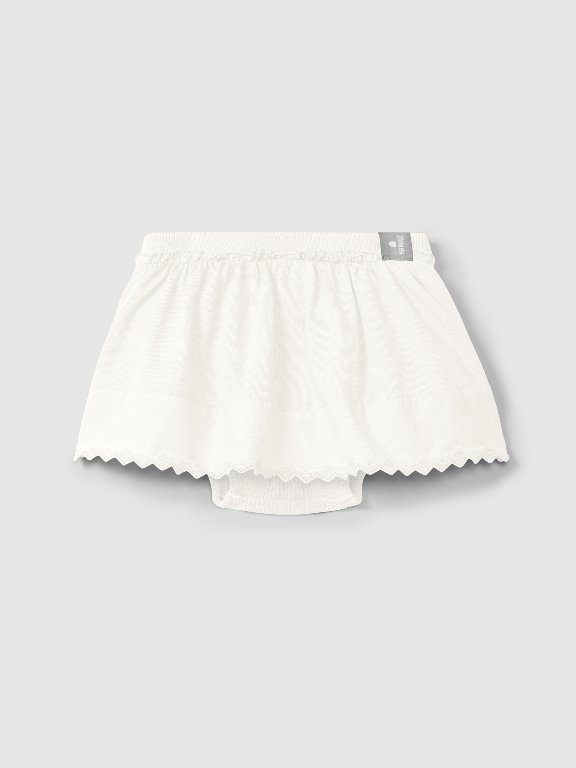 Skirt with diaper cover English embroidery detail