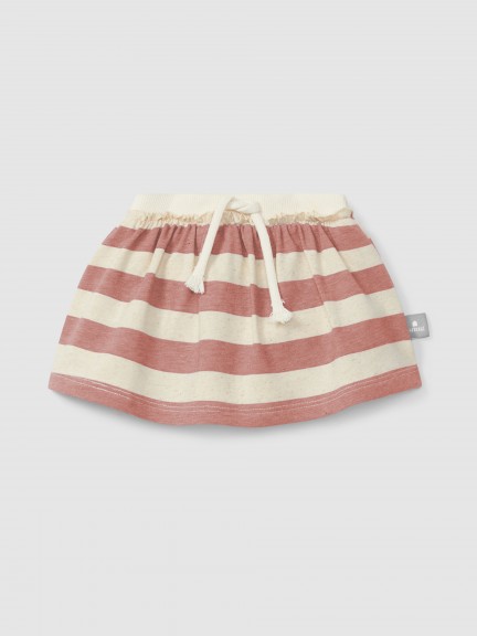 Skirt with striped diaper cover