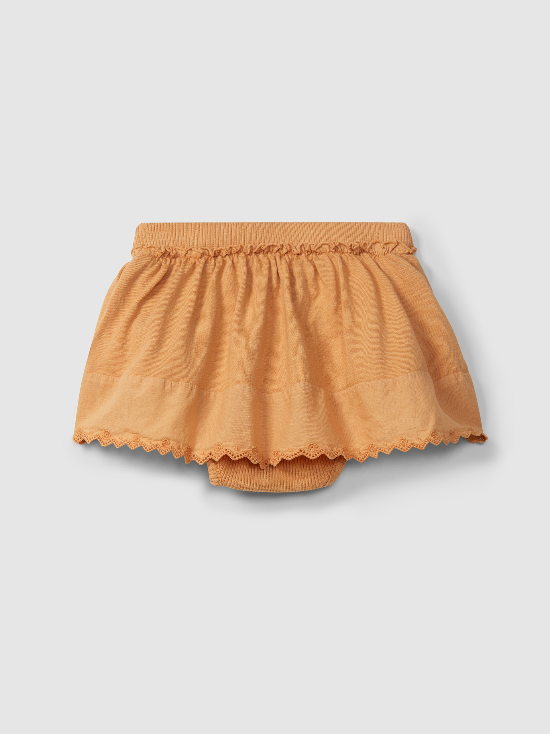 Skirt with diaper cover English embroidery detail