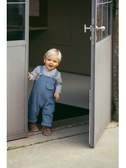 Dungarees in waffle weave