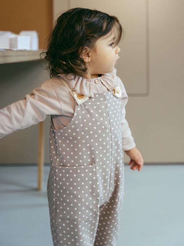 Printed dungarees with pockets Printed dungarees with pockets