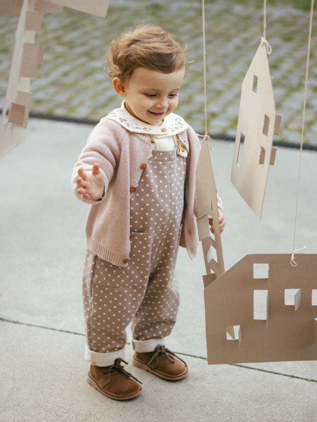 Printed dungarees with pockets Printed dungarees with pockets