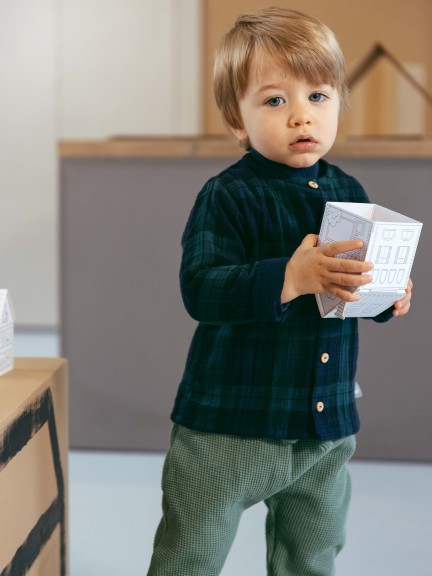 Waffle weave pull-up pants Waffle weave pull-up pants