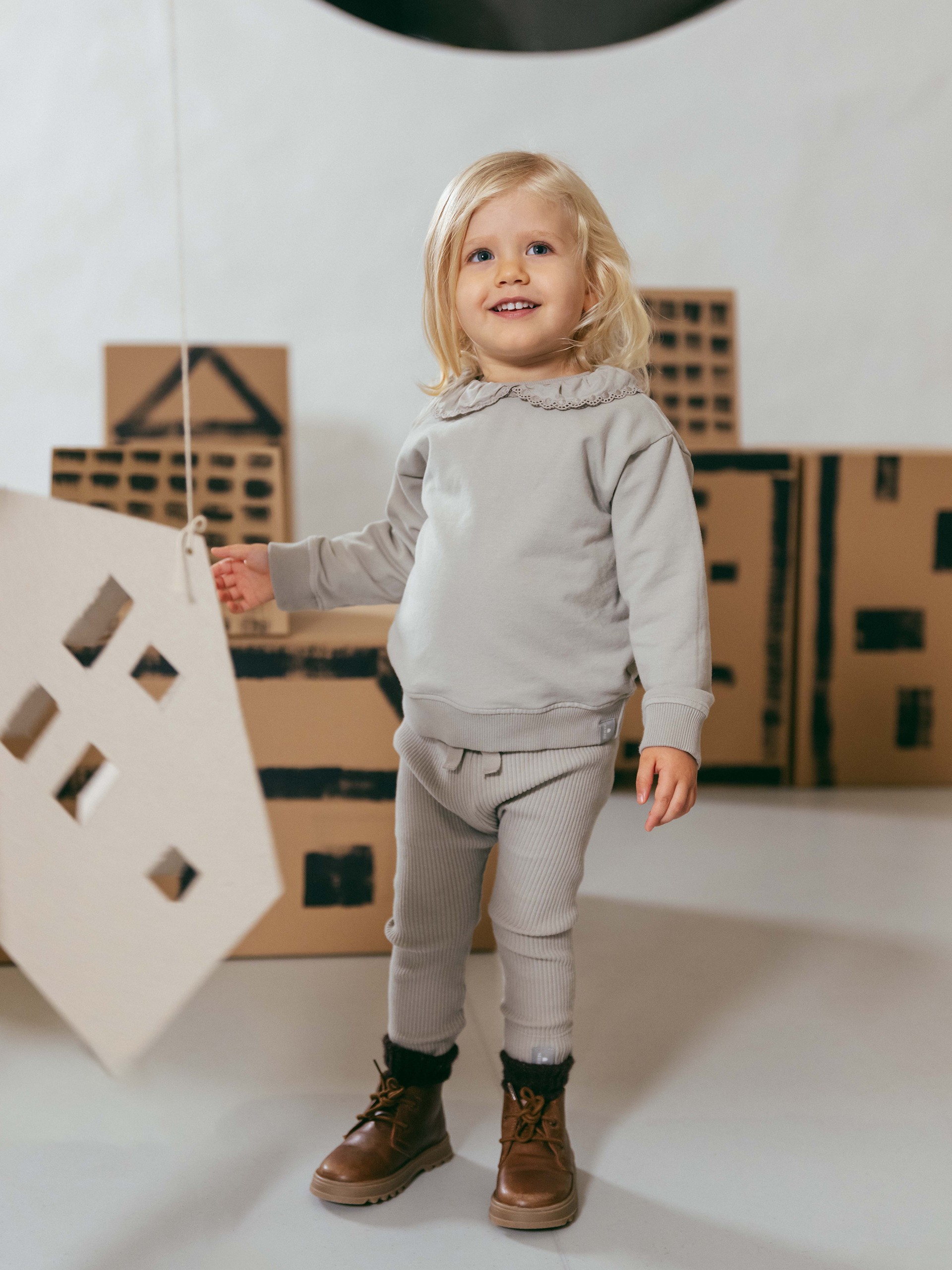 Ribbed jersey leggings