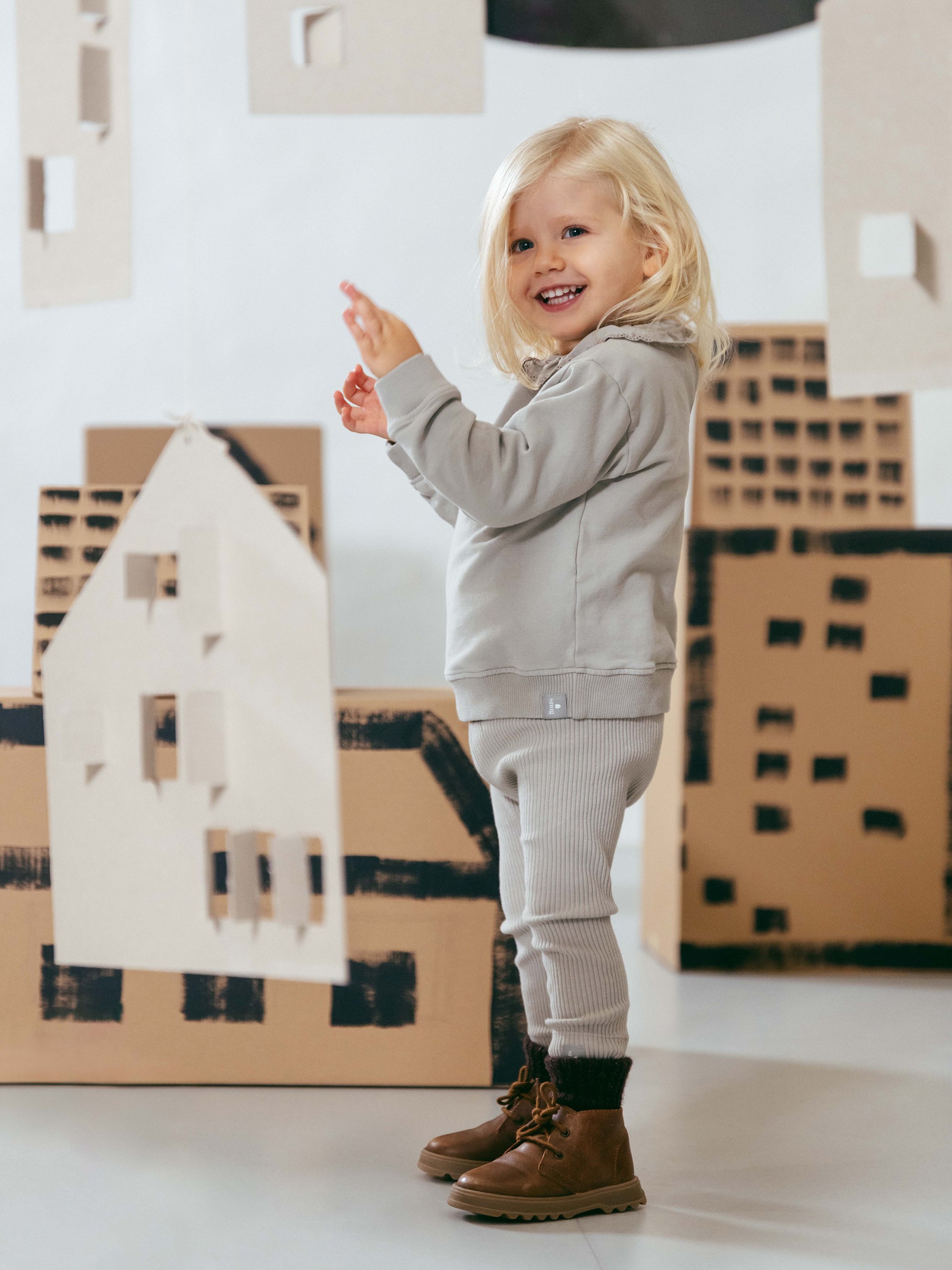 Ribbed jersey leggings