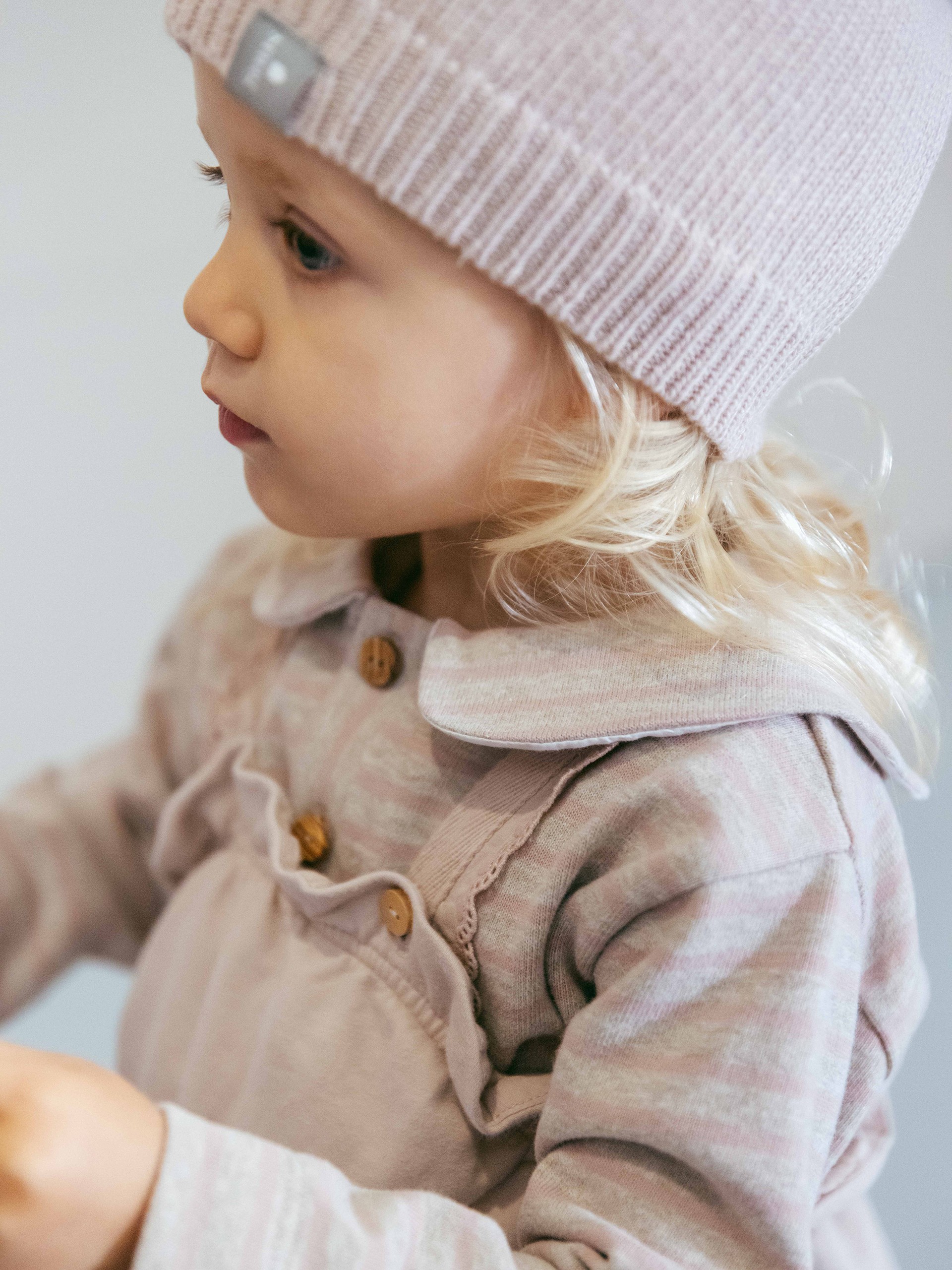Striped longsleeve in soft brushed jersey with sailor collar