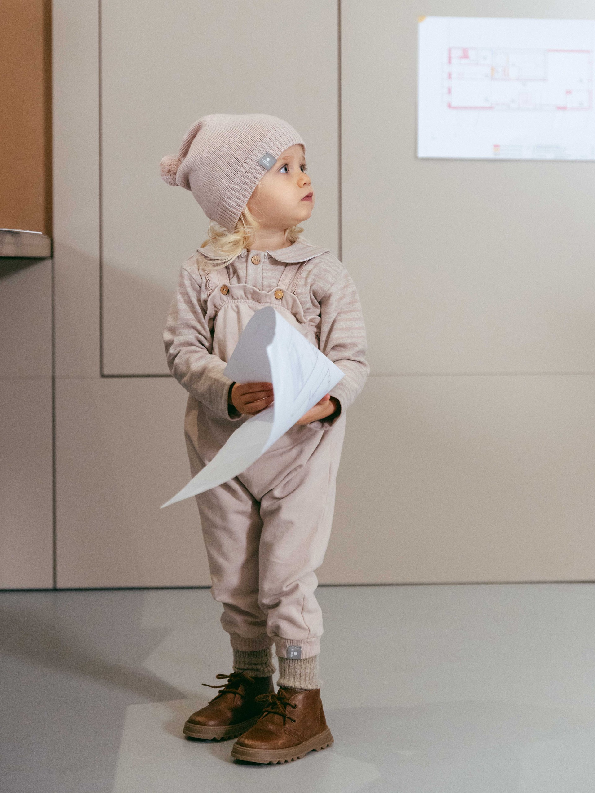 Striped longsleeve in soft brushed jersey with sailor collar