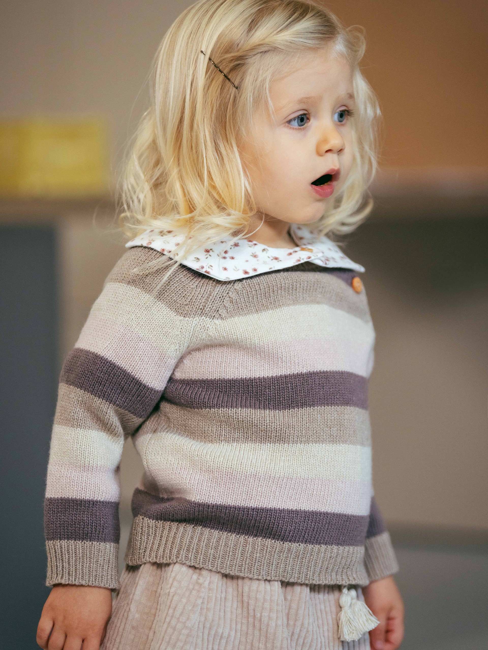 Knitted striped jumper