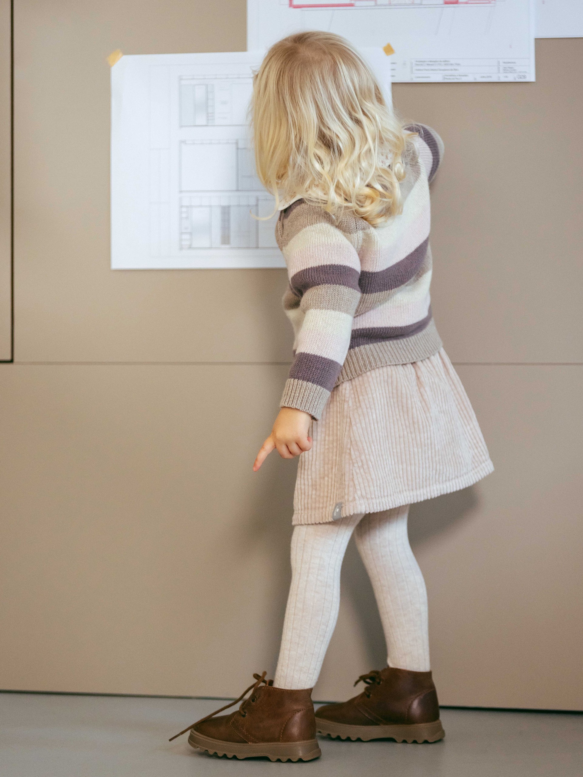 Knitted striped jumper