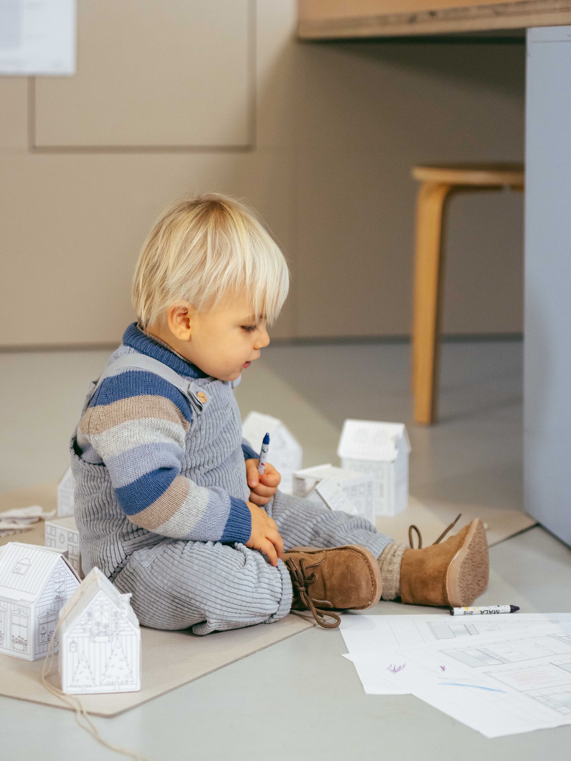 Knitted striped jumper
