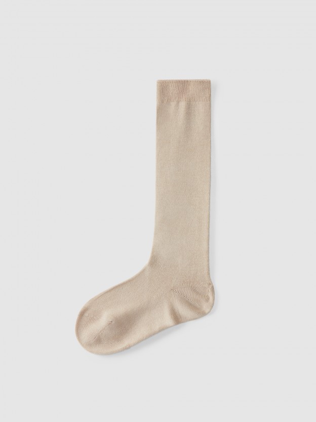 Calcetines altos bsicos punto liso Cndor
